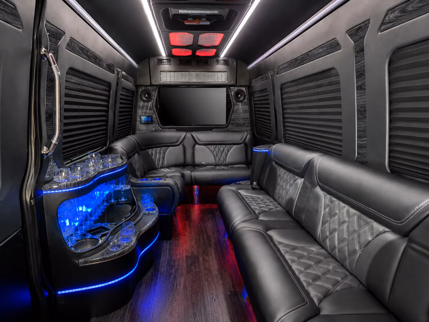 fayetteville 30 passenger party bus interior